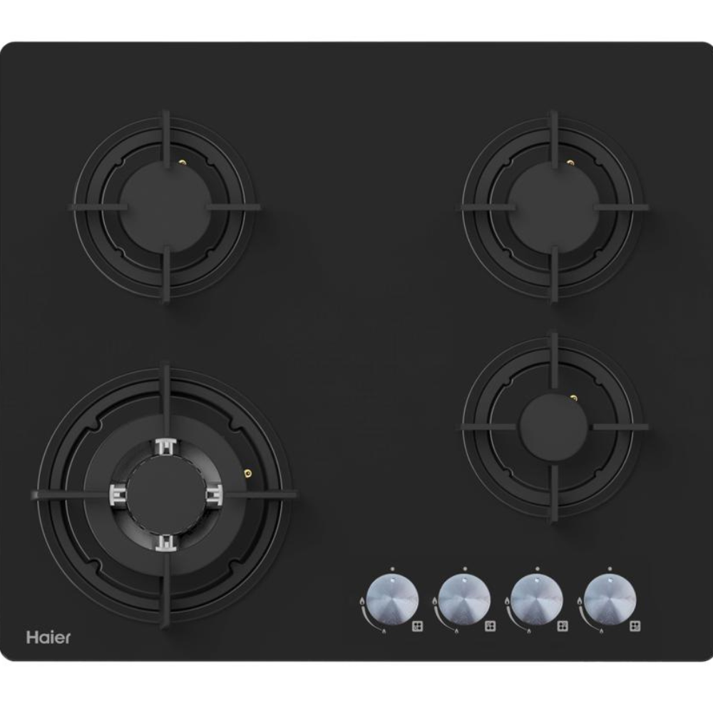 PLAQUE HAIER ENCASTRABLE 4FEUX A GAZ 60X60 NOIR HOB760B