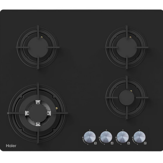 PLAQUE HAIER ENCASTRABLE 4FEUX A GAZ 60X60 NOIR HOB760B