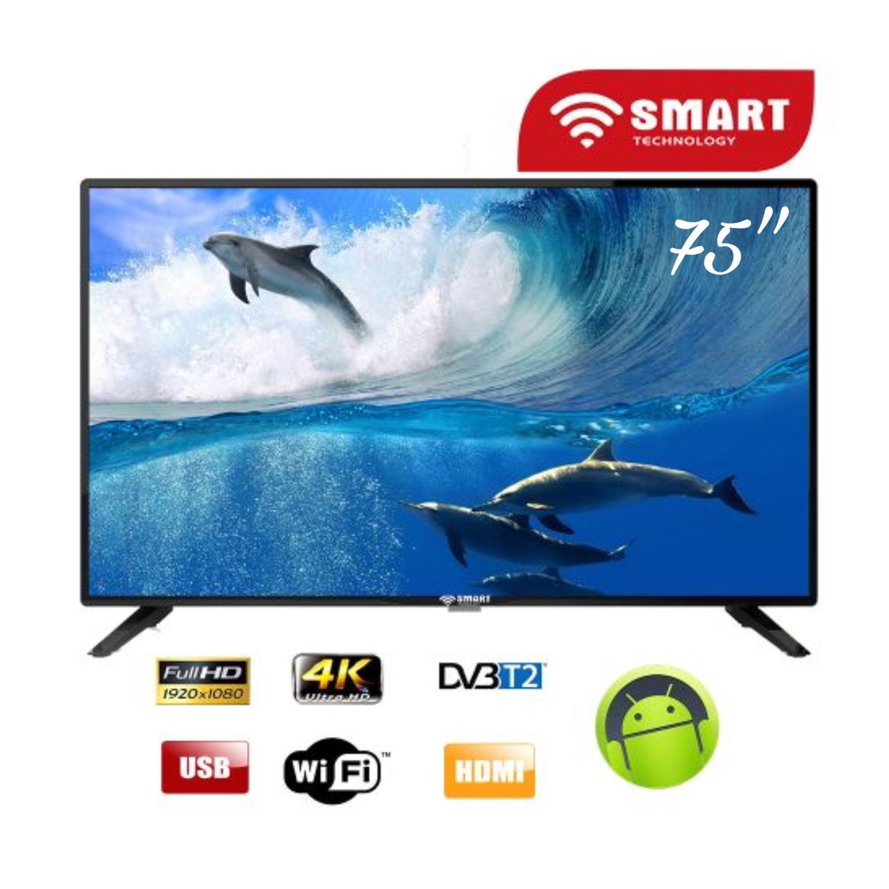 TV 75 pouces smart technology